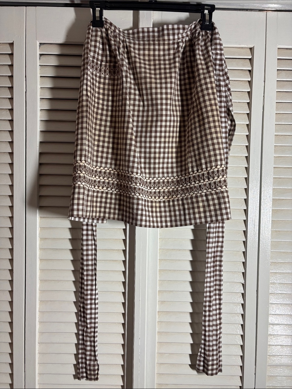 Vintage Gingham A-Line Apron - Last reduction